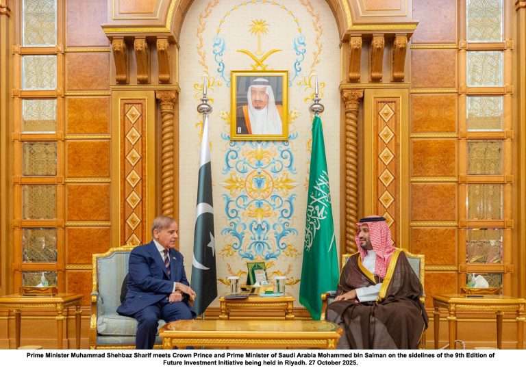 وزیرِ اعظم محمد شہباز شریف کی سعودی ولی عہد محمد بن سلمان سے ملاقات