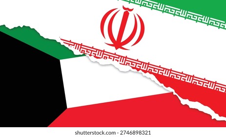 Illustration Vector Featuring Iran Kuwait 260nw 2746898321