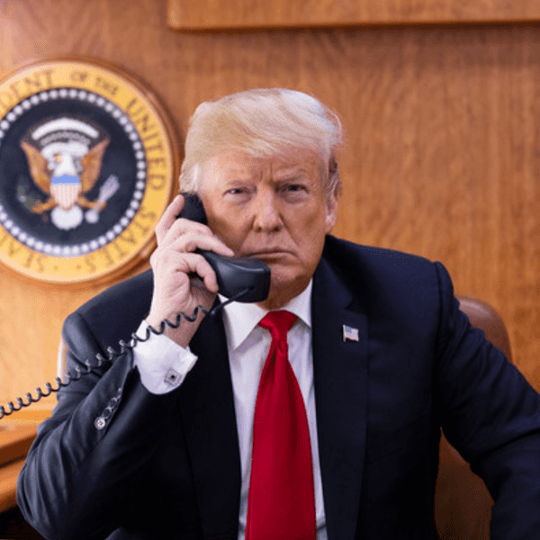 President Donald J Trump Is Seen On The Phone Aboard Air Force One Wednesday Oct 10 2018 As He Talks With Alabama Governor